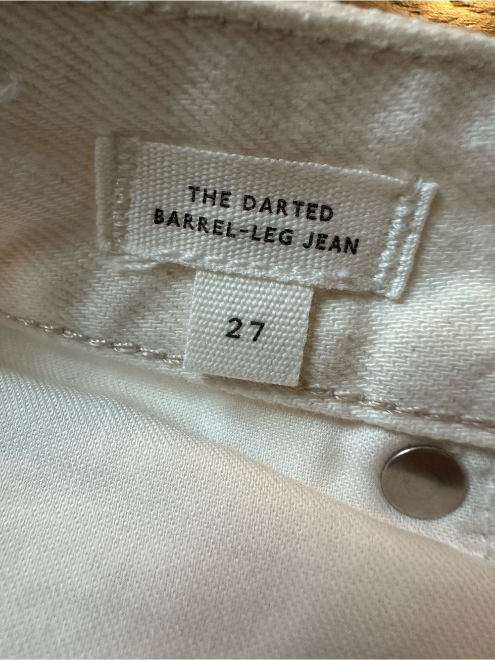 NWT Madewell Darted Barrel-Leg Jean Vintage Canvas 27 - Picture 8 of 15